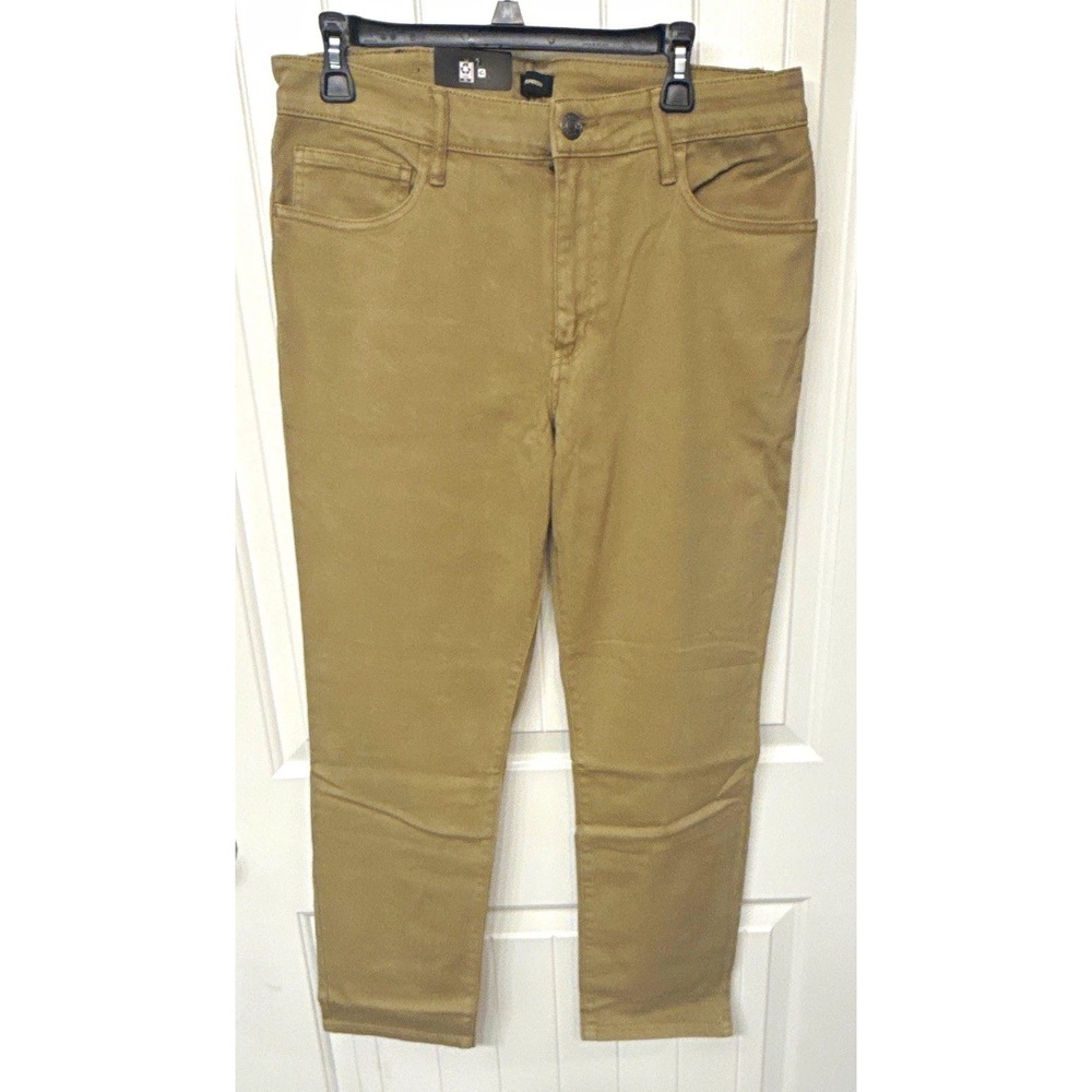 Express Men's Khaki Denim Jeans Slim Straight Fit Stretch 5-Pocket NWT 34x30
